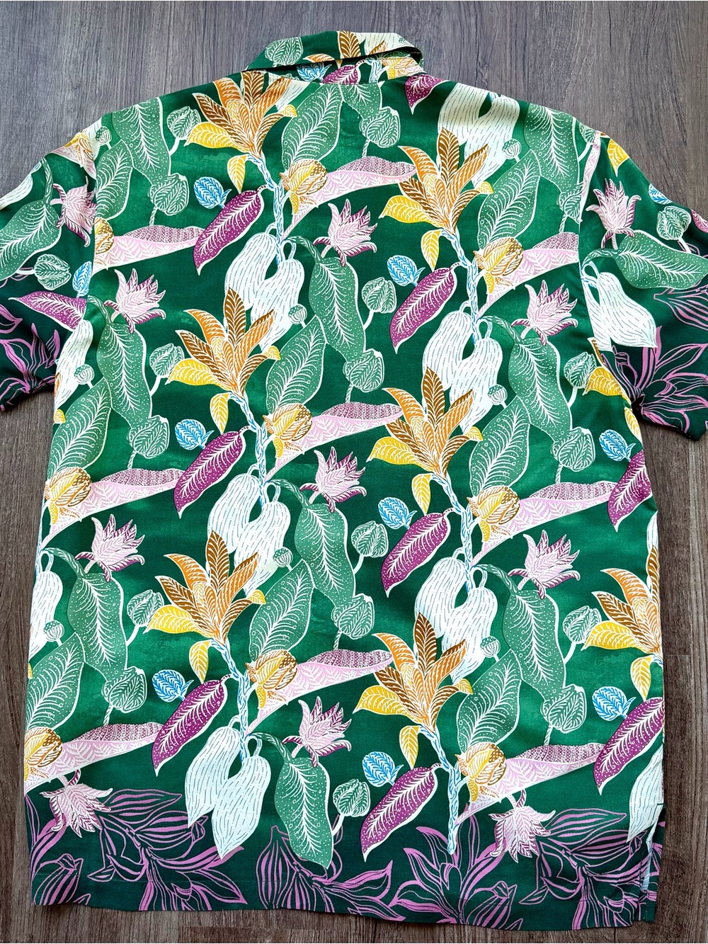Scotch & Soda Floral Camp Shirt Green Jungle Print Medium - Picture 3 of 7